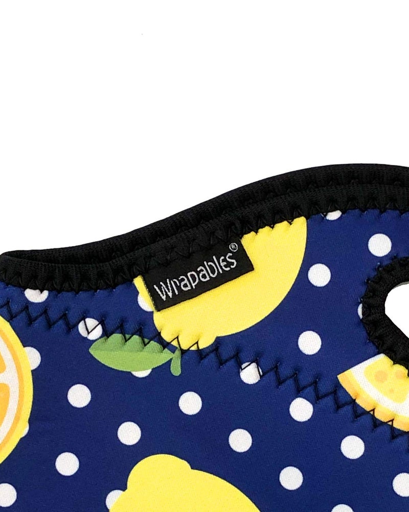 WrapablesÂ® Insulated Neoprene Lunch Bag, Lemons - Image 5